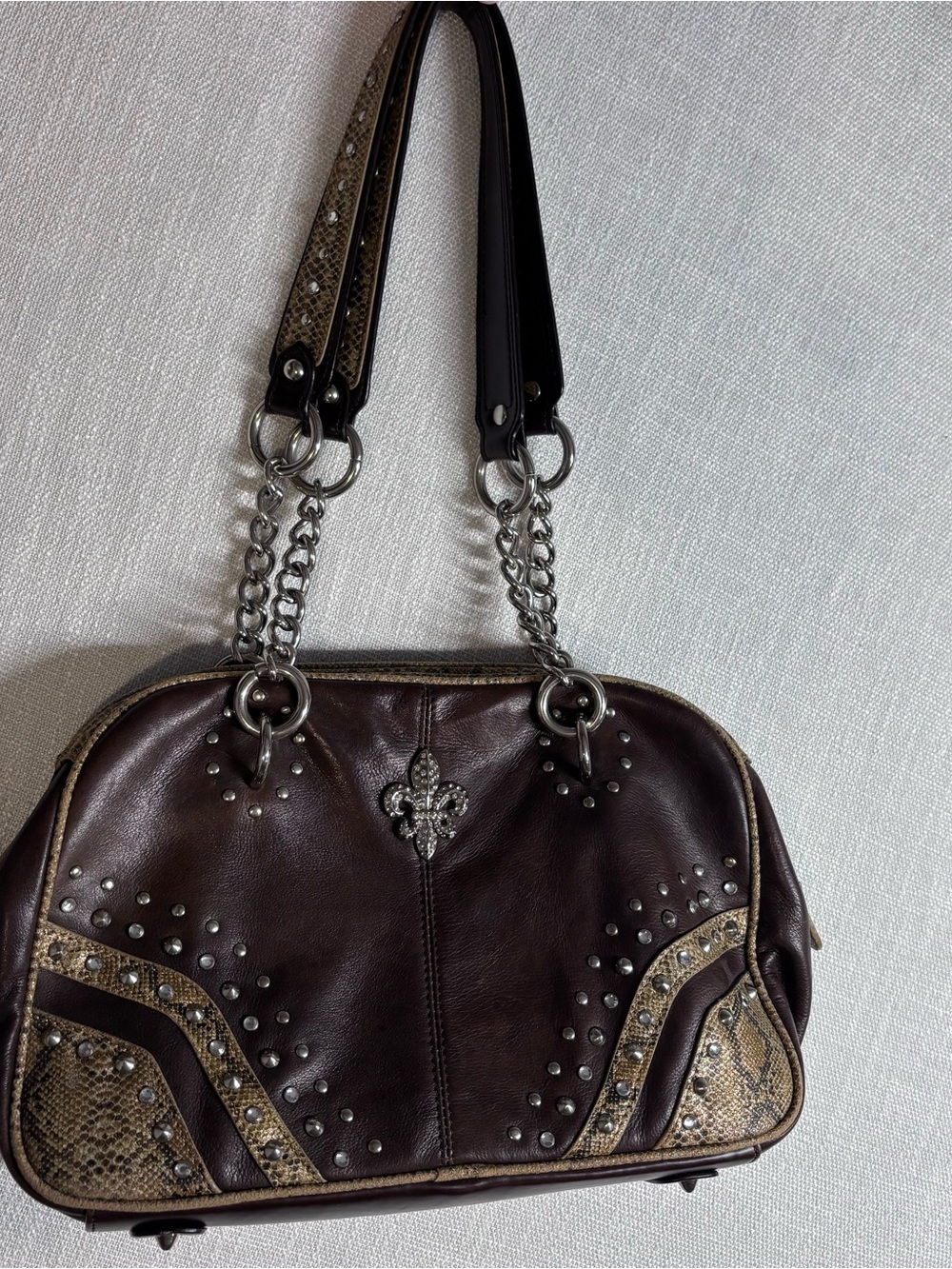 Vintage Y2K M.C Monte Carlo Bling Rhinestone Shoulder Bag Purse - Picture 2 of 5